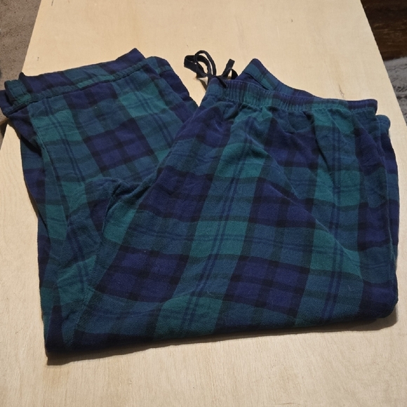 B75 Old Navy Plus Size Green and Blue Plaid Pajama Set Sz 2X - Picture 3 of 11